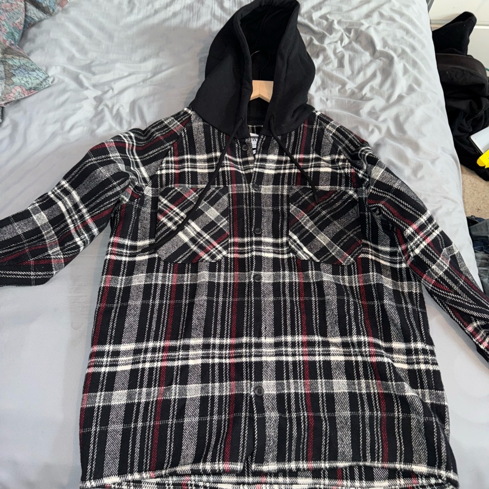Zara Flannel Hoodie